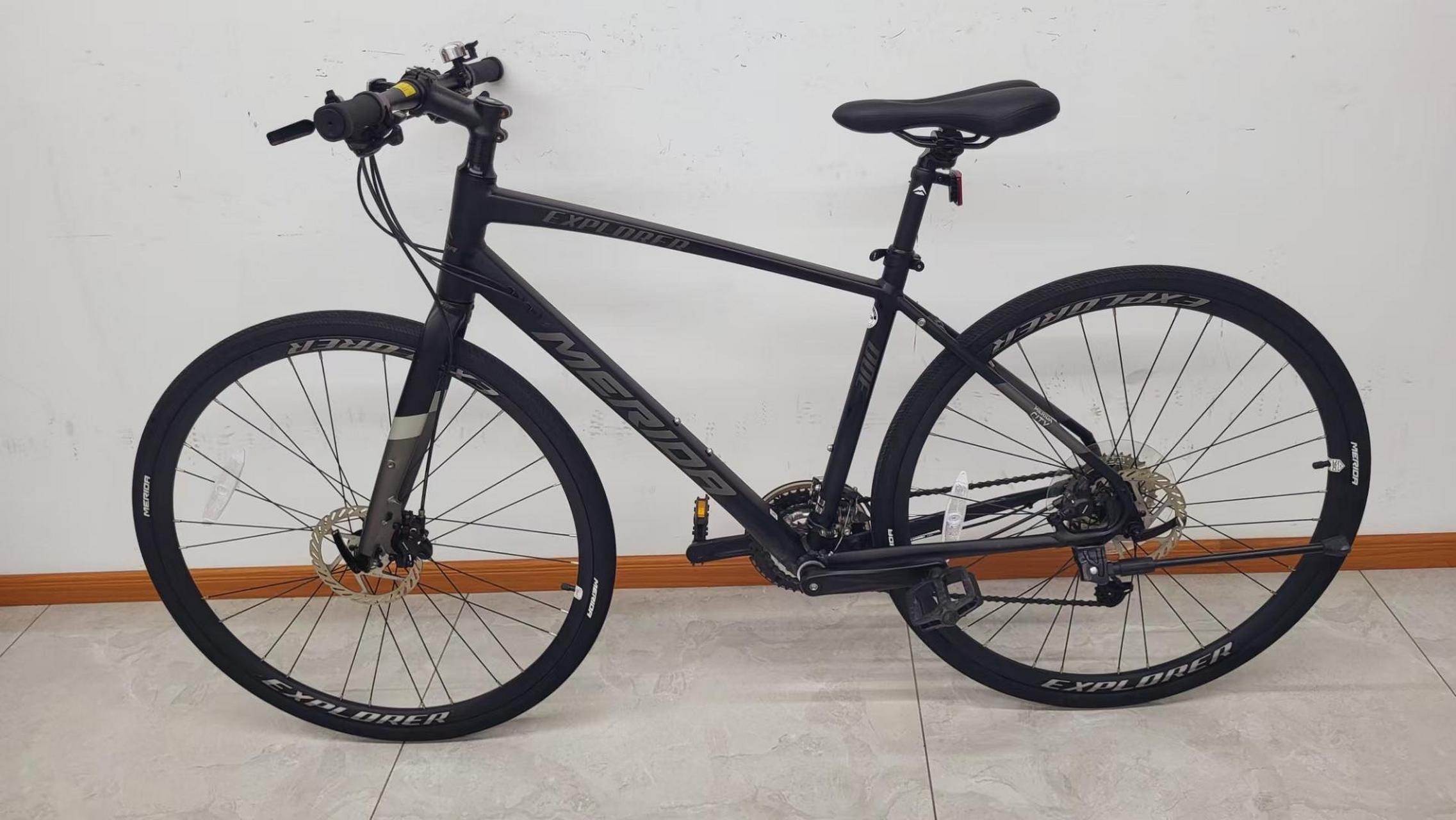 美利达探索者300,平把公路自行车, 铝合金车架,禧玛诺21档变速,机械