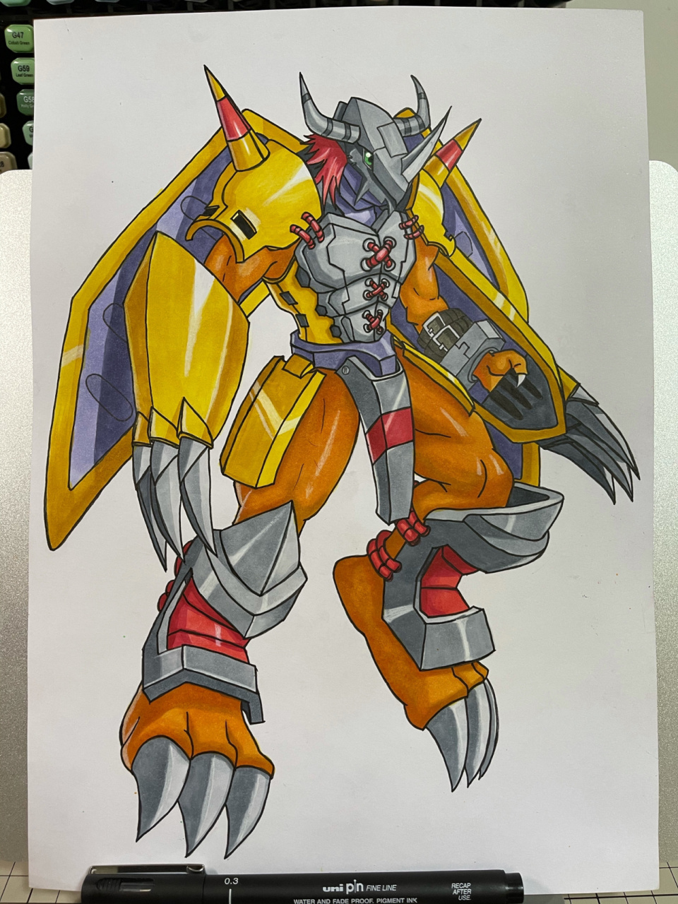 战斗暴龙兽手绘 儿时最爱 战斗暴龙兽 但是画起来异常烦躁