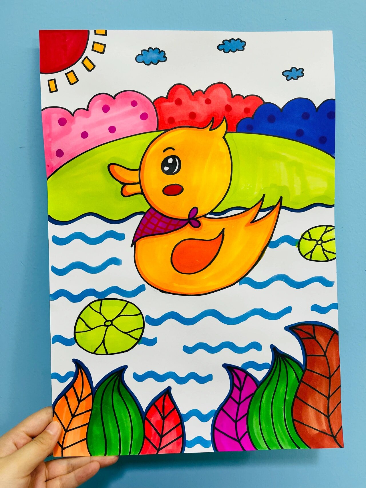 🎨🎨🎨创意儿童画:大班「小鸭子嘎嘎嘎」