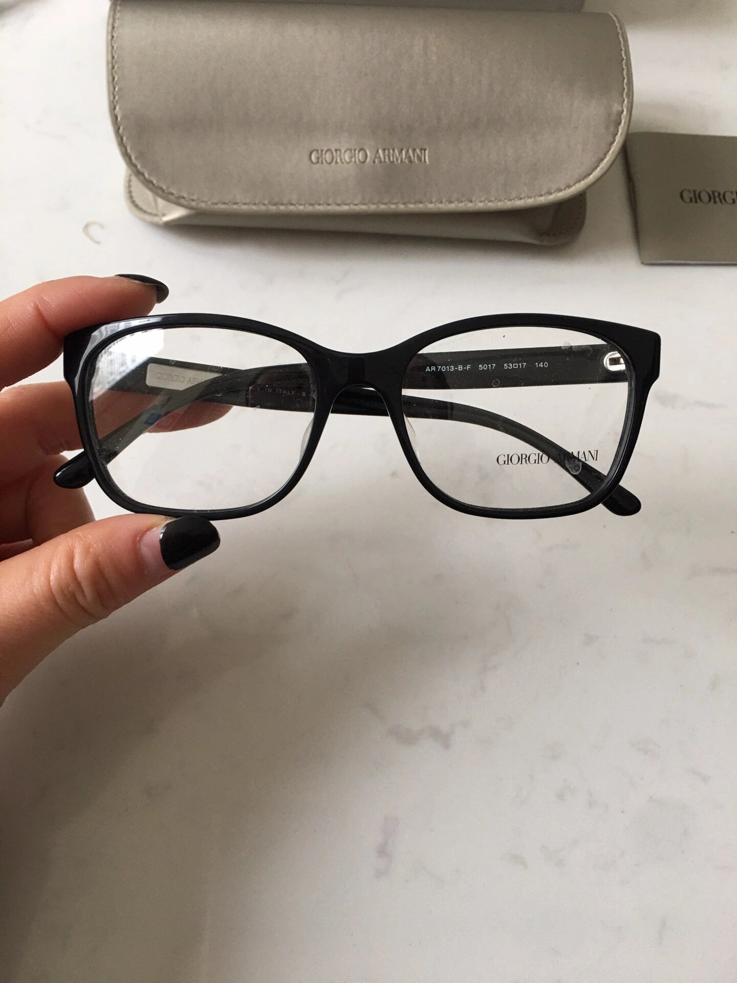 品牌高品质阿玛尼女款眼镜架亮黑框百搭眼镜 品牌高品质阿玛尼女款