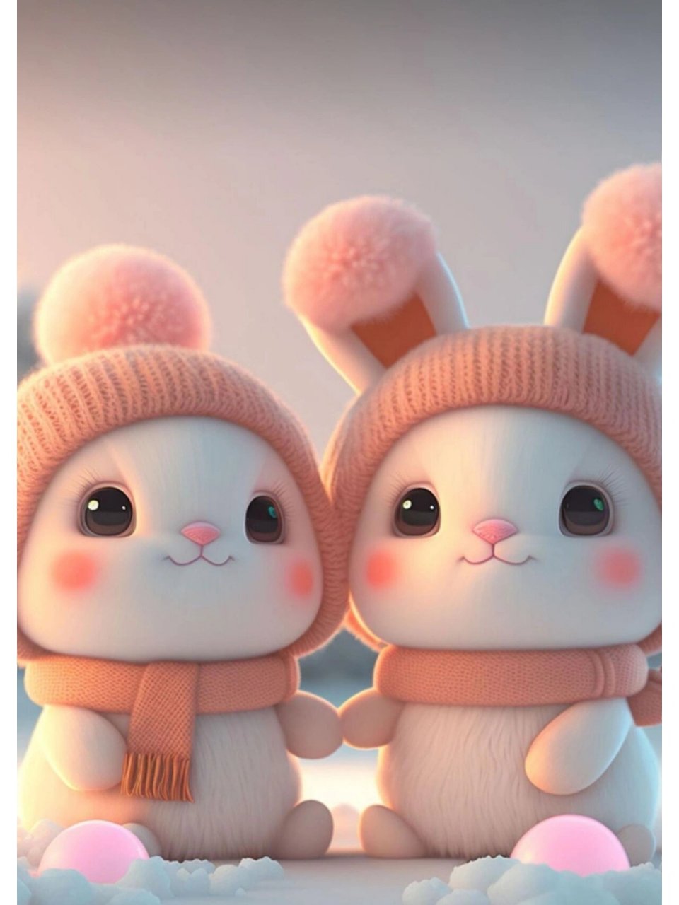 可爱的兔子壁纸粉色图片