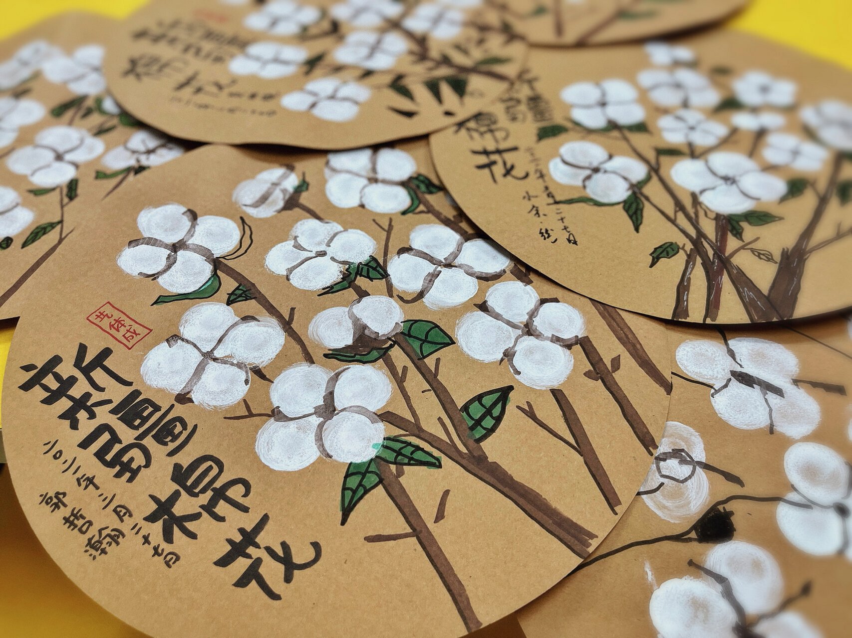 创意绘画|新疆最爱棉花|学生作品 有一种花它"又美丽又暖和" 它是中国