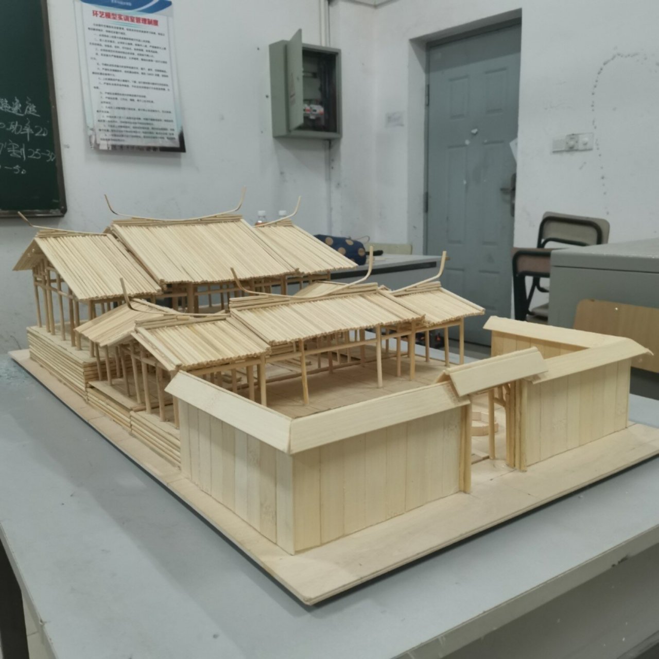 模型制作课的结课作业 一个四合院