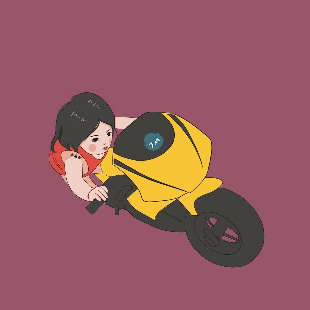 插画 | 头像 | 是机车女孩呀～ 图片92二改92商用92去签名 搬运