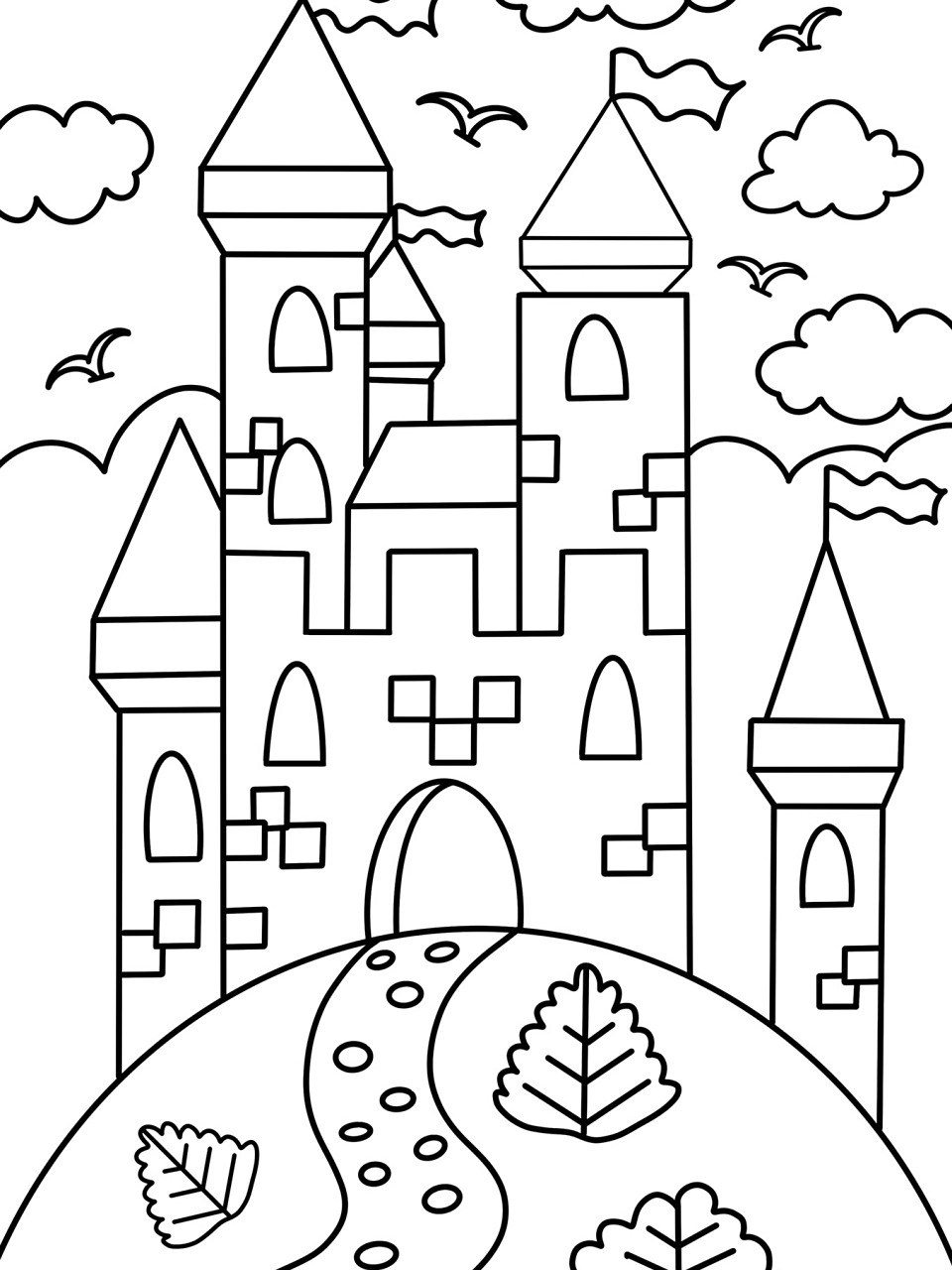 城堡98 房子 创意画 儿童画 简笔画 #画个简笔画# #笔记灵感# #儿童