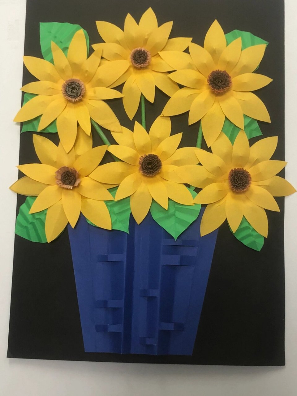 美术作业 手工纸浮雕 向日葵 幼教人的手工作业 97