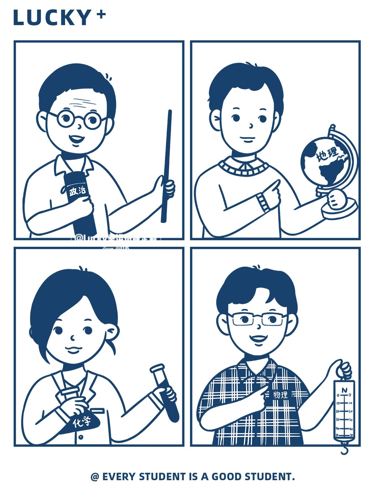 各科老师来认领啦?卡通简笔画头像分享