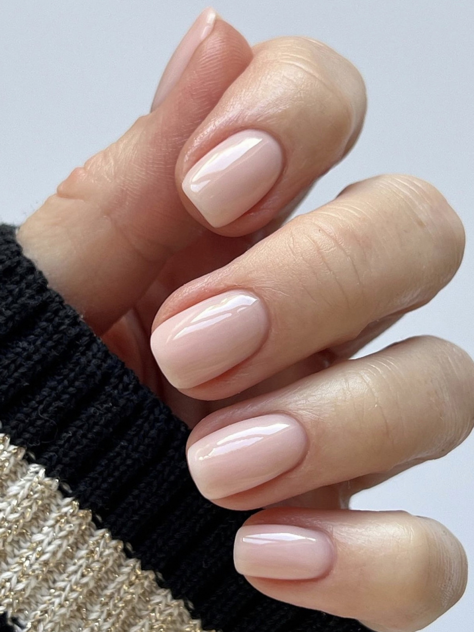 纯色裸色美甲集锦 裸色好显气质.