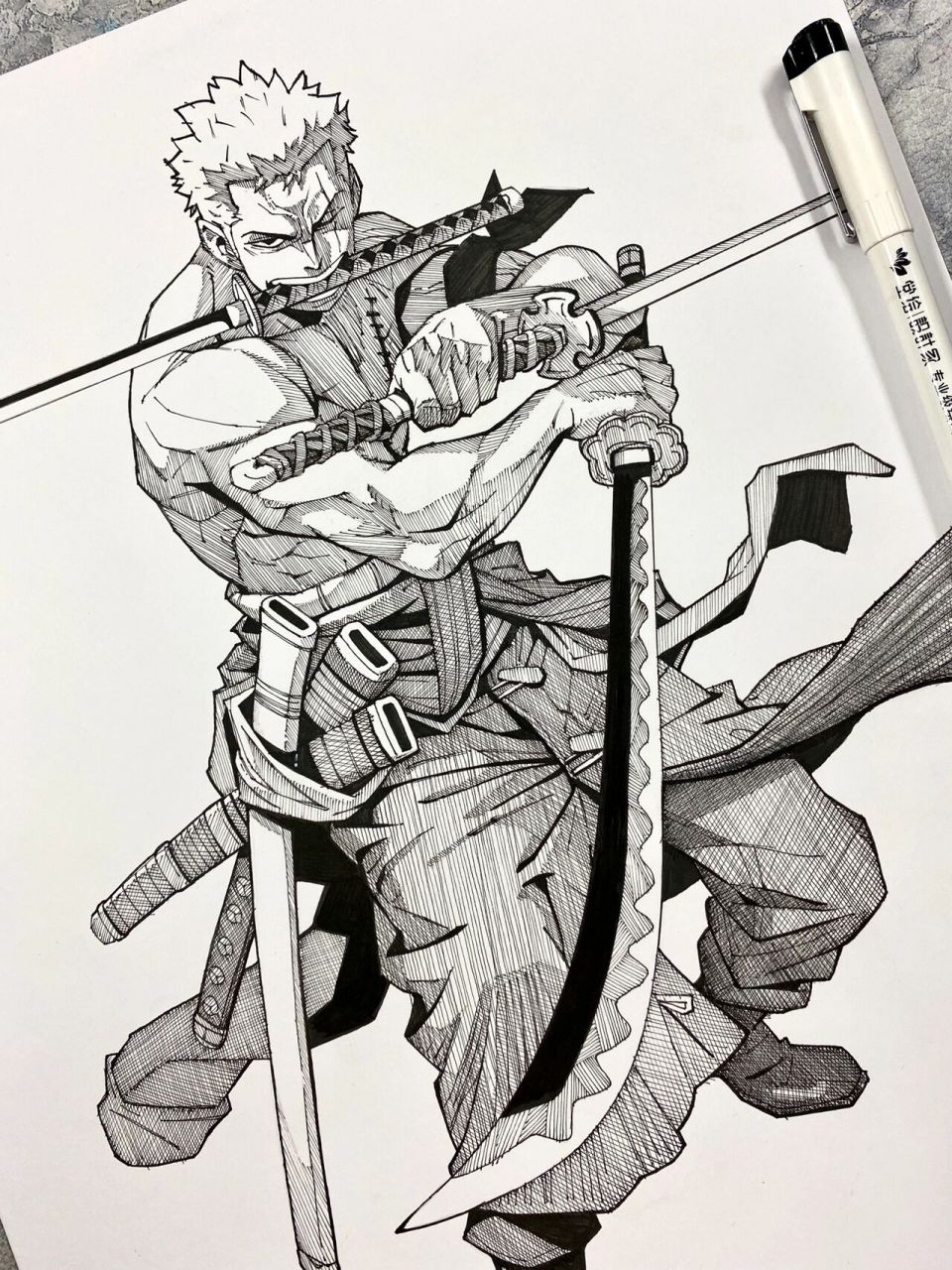 画线画到爽,索隆大人 主要用到设计家针管笔