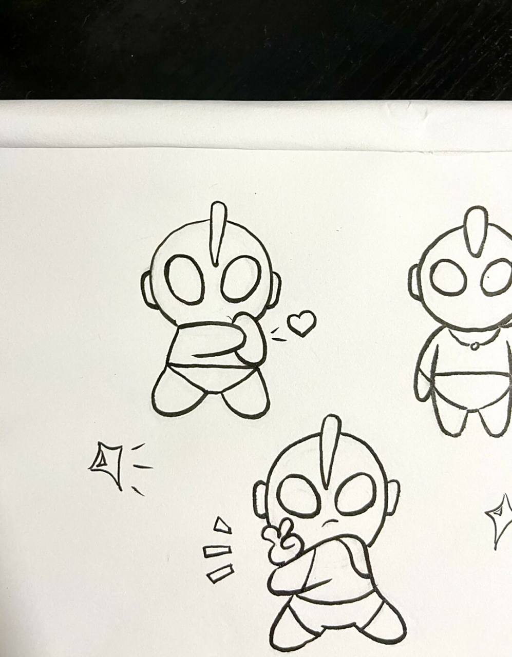 奥特曼简笔画|可爱|画画|附细节图 你相信光吗 可可爱爱敲简单的