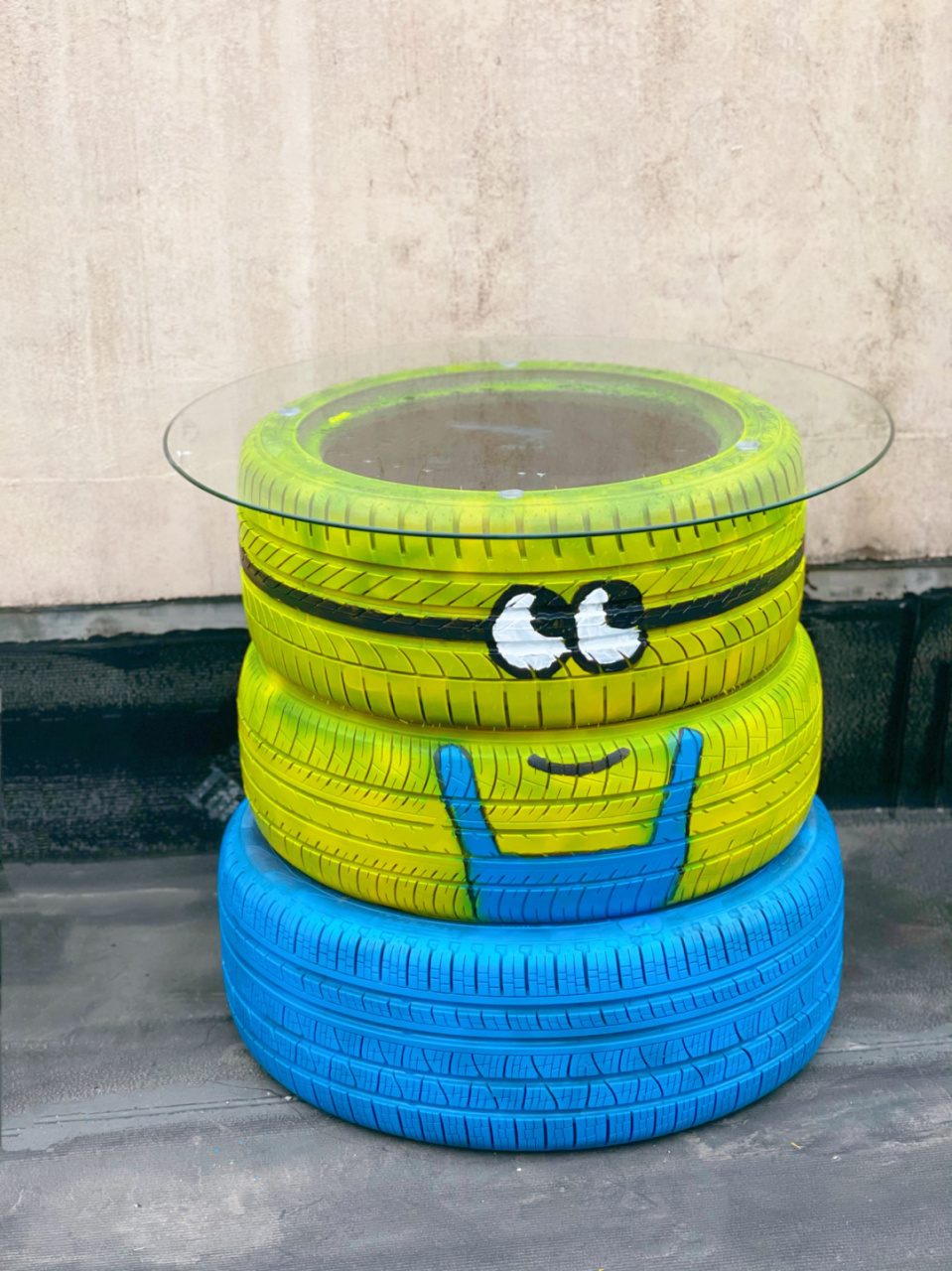 轮胎改造 废物利用,真香. #轮胎创意