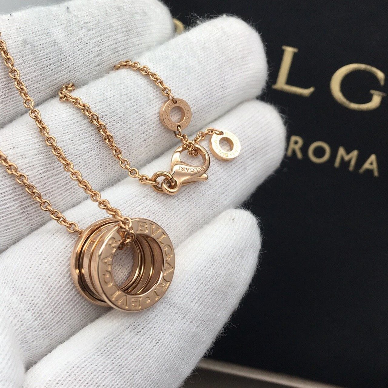 bvlgari宝格丽玫瑰金弹簧项链经典款项链 bvlgari宝格丽玫瑰金弹簧