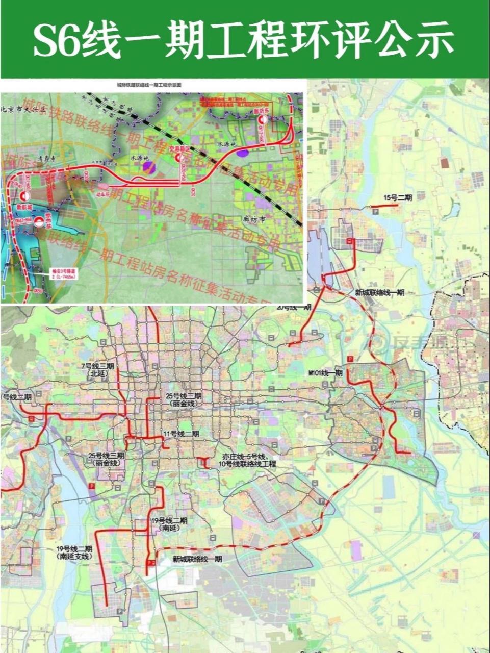 北京地铁s6线规划图图片