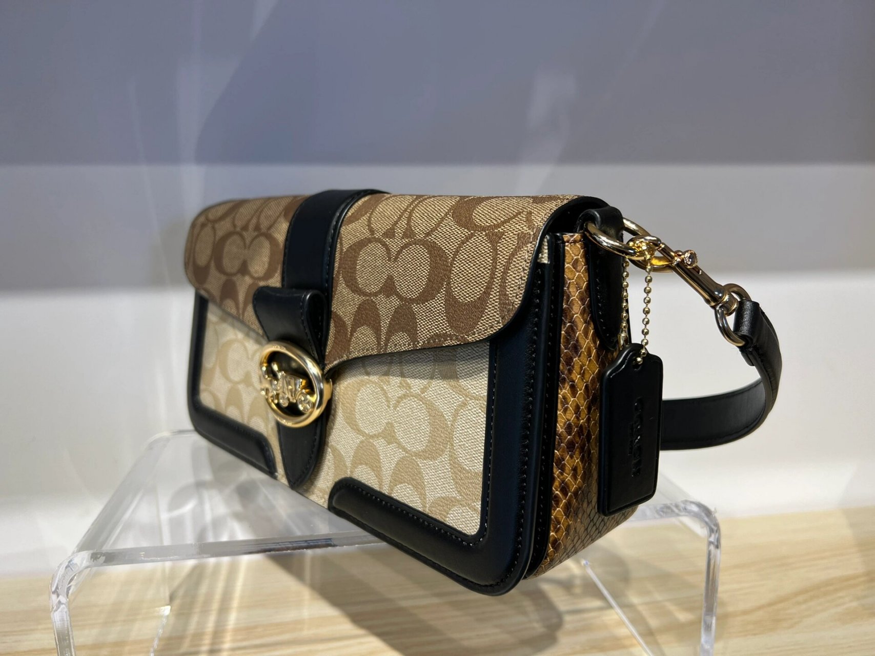 coach | georgie 酒神包 实物比照片还要美的卡其老花配色 高级感经典