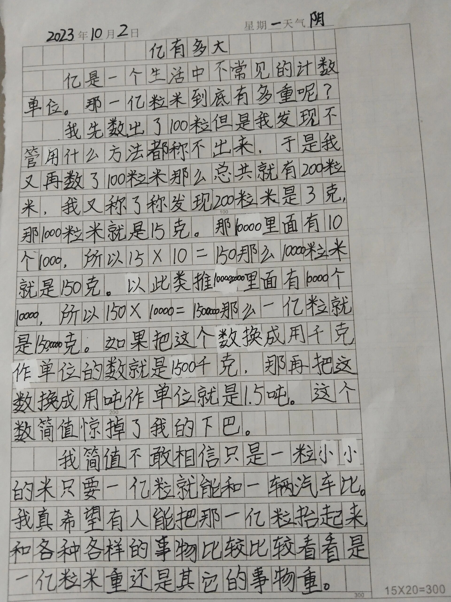 数学日记400字图片