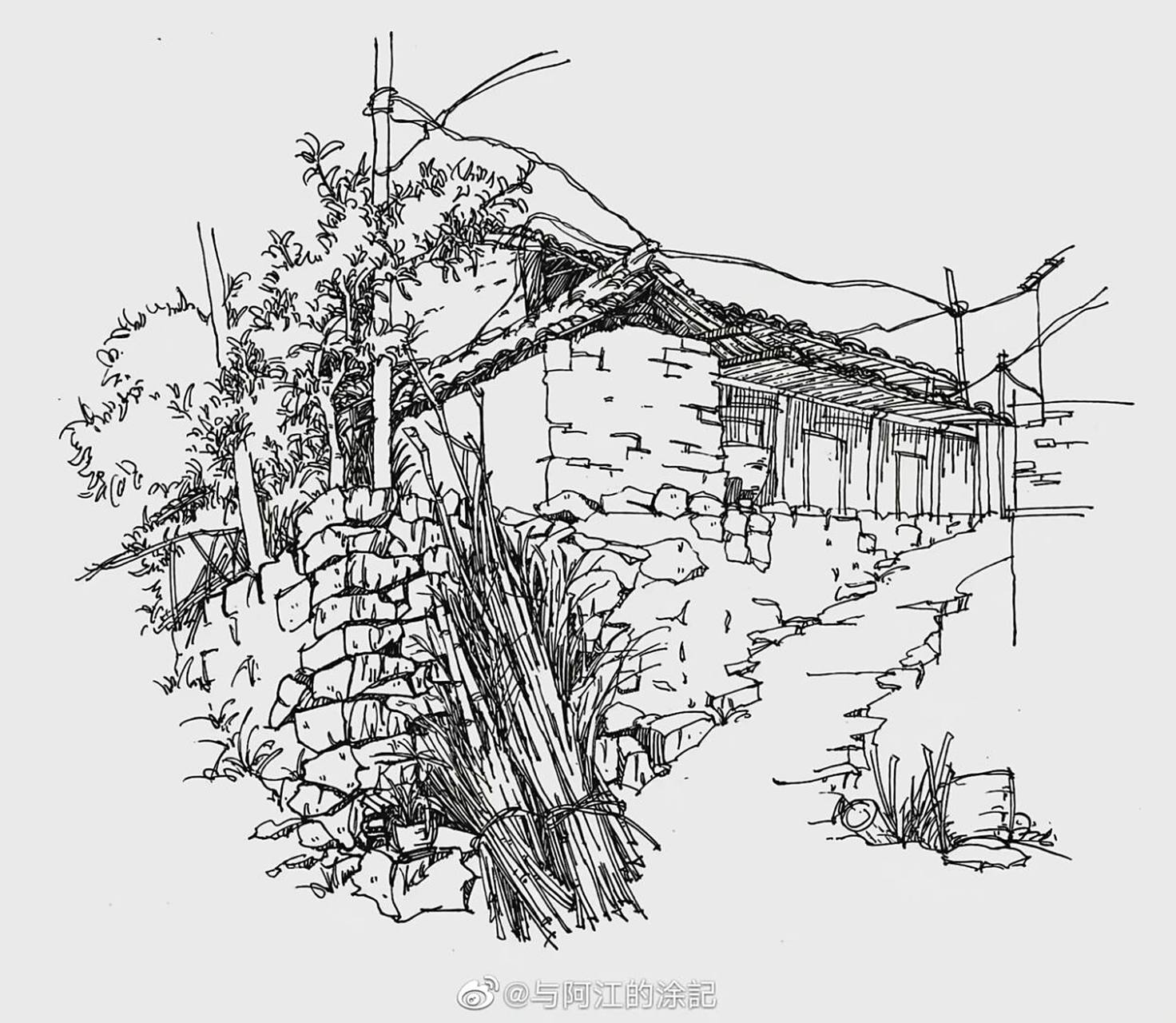 同学们的努力成果!(一)共9幅 #风景速写