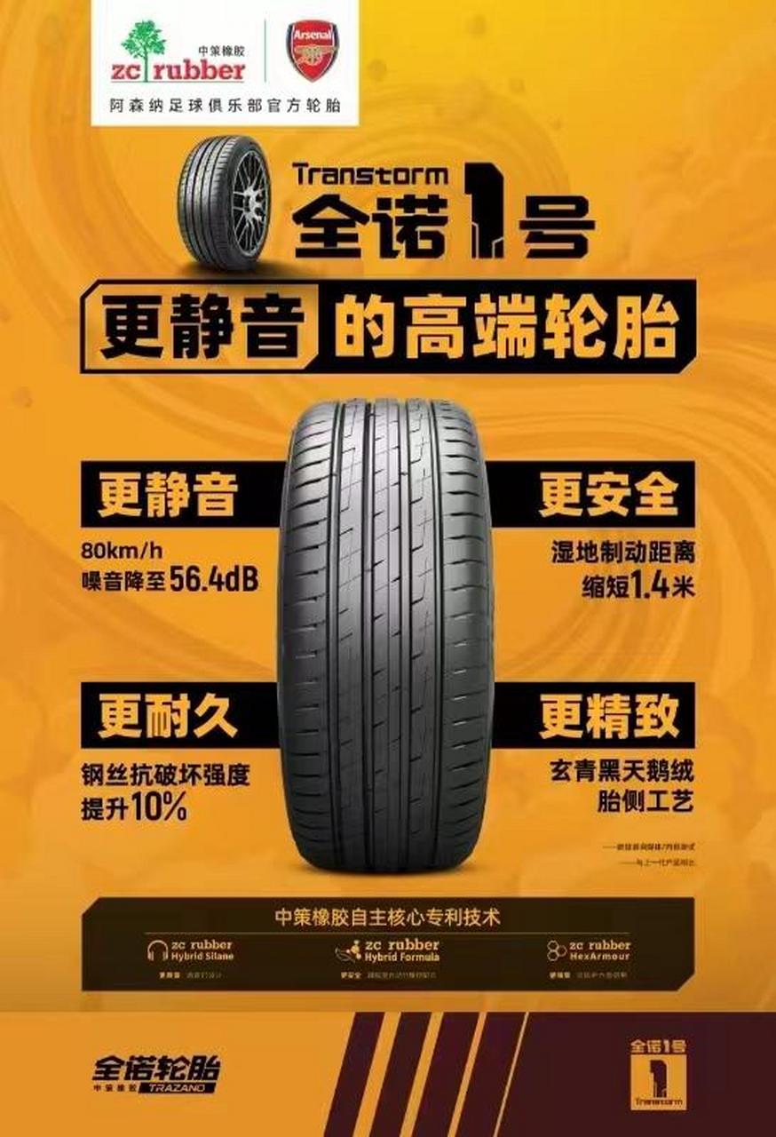 国货之光中策橡胶全诺一号静音轮胎,高端车型轮胎的选择.