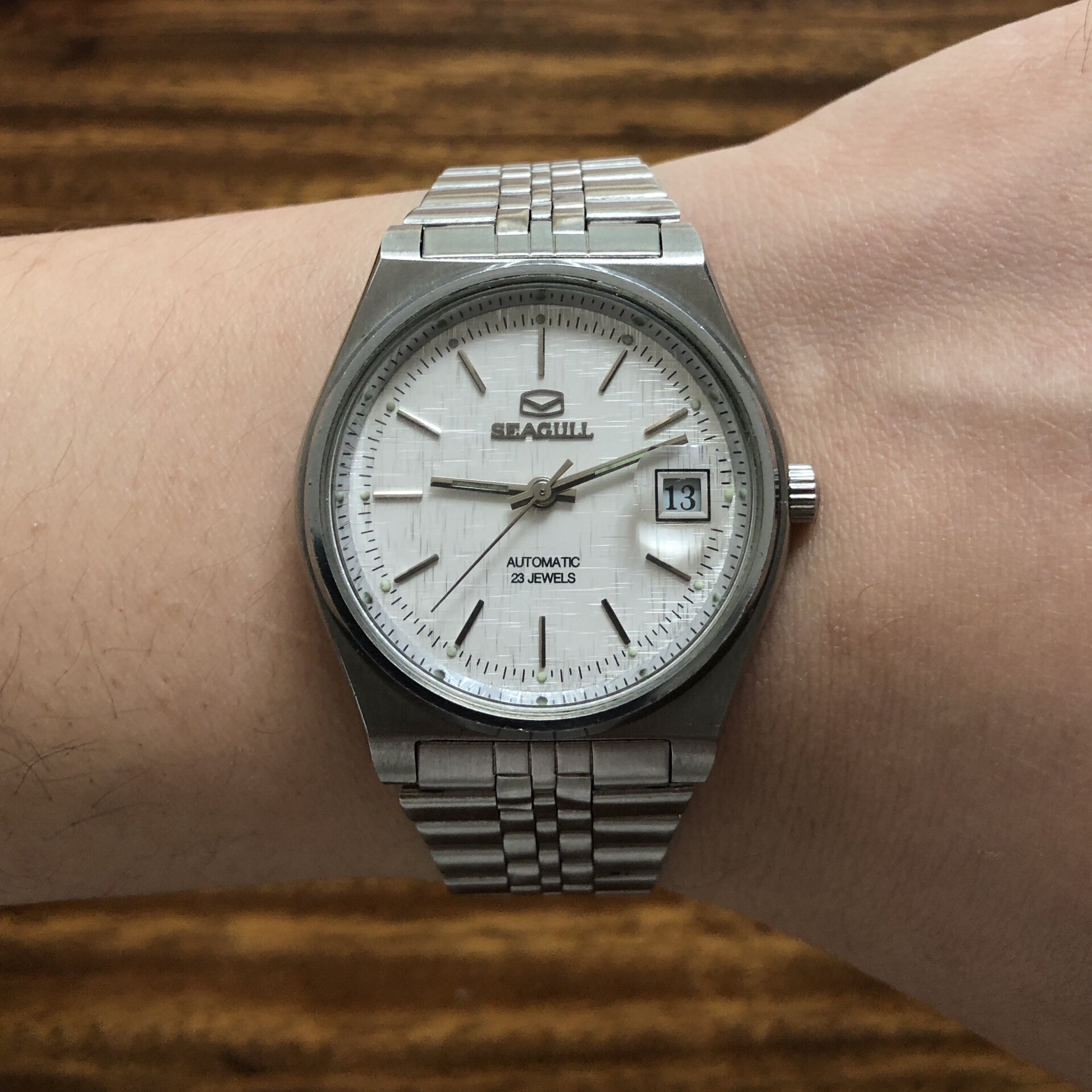 天津海鸥牌老手表st6自动