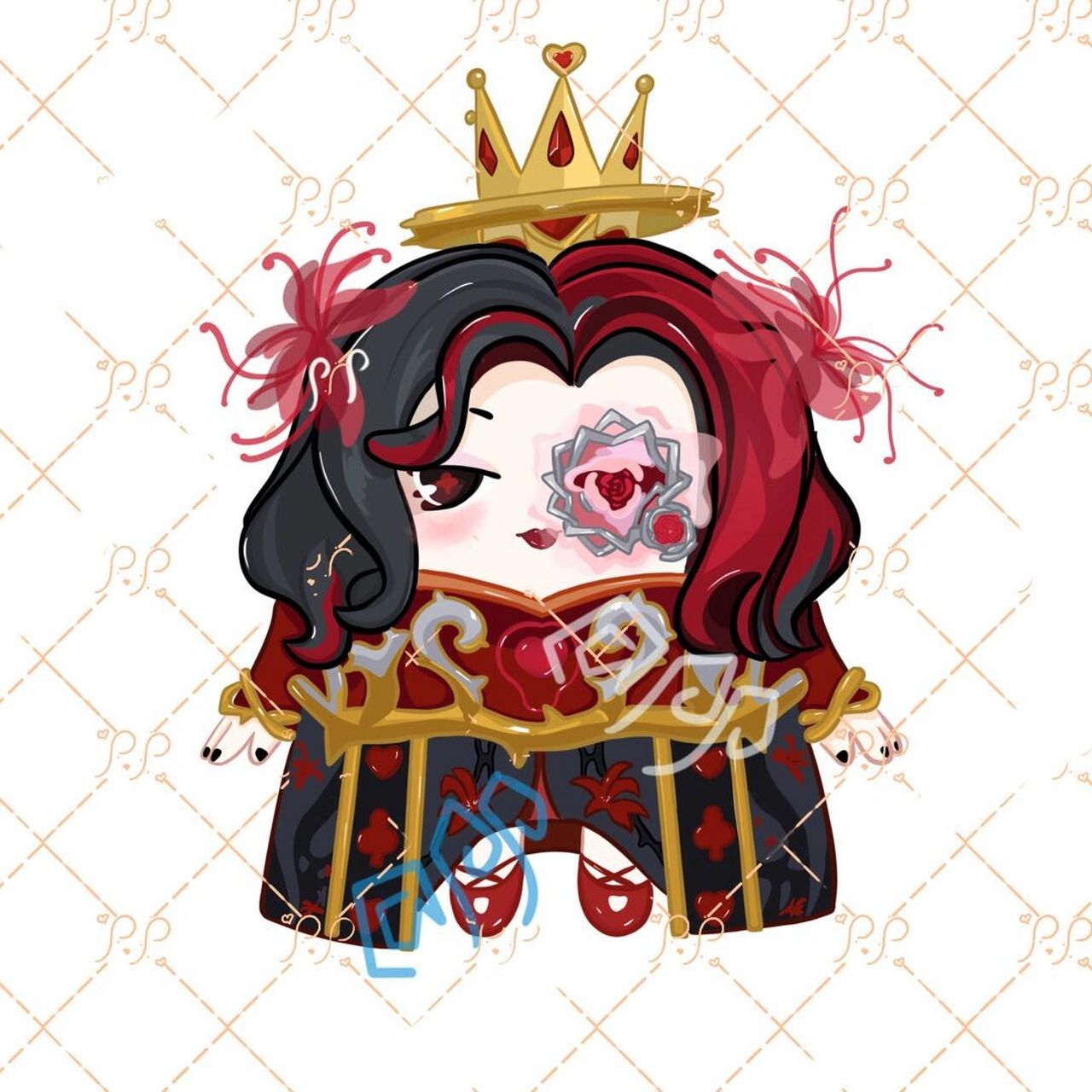 红白皇后 陆陆续续终于把白皇后画完了,跟红皇后凑一对 92商用二改