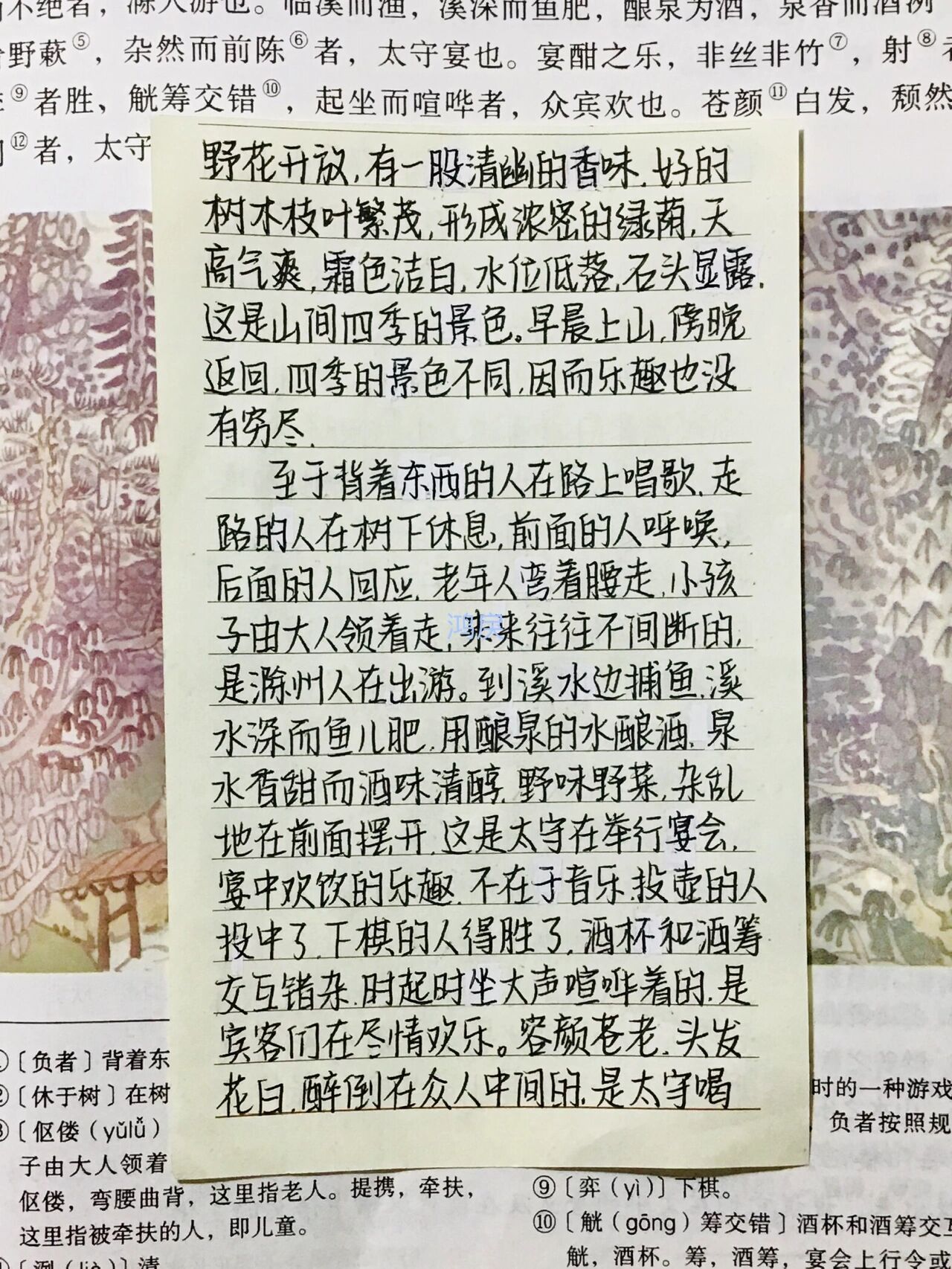 醉翁亭记笔记整理图片