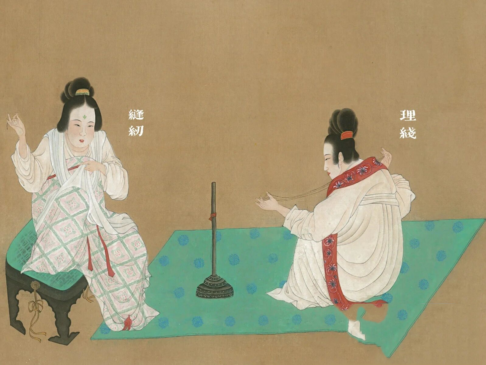 世界名画|捣练图|人物手绘|零基础手绘 今日之名画人物临摹: 《捣练图