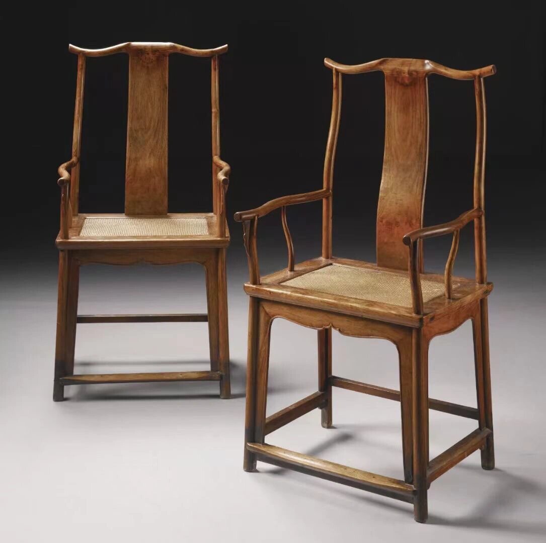 四出头官帽椅-也称北官帽椅,明式经典 四出头官帽椅,因棱角出头而得名