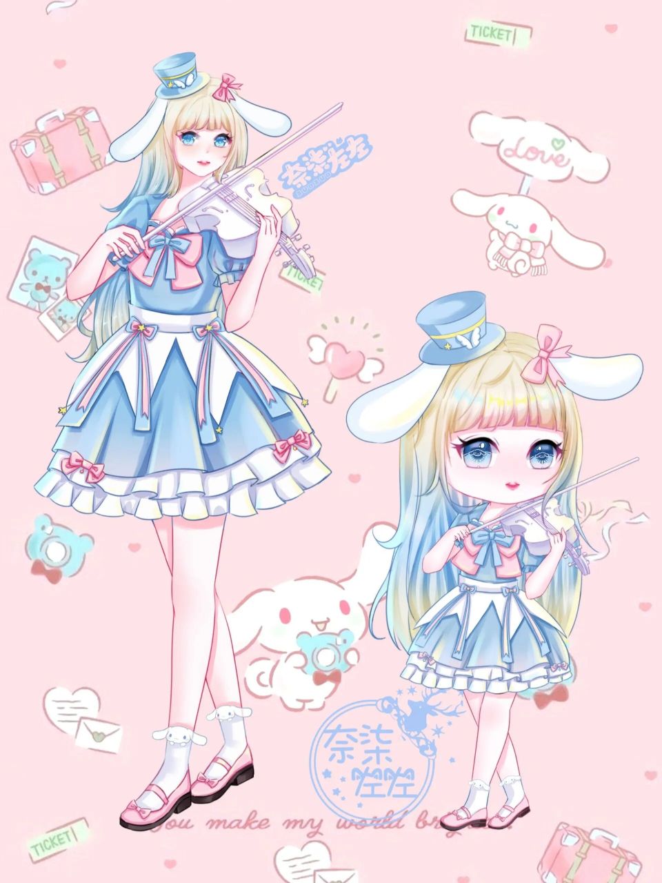 三丽鸥拟人之玉桂狗 来听音乐会呀 今日份套餐上线 93头像93壁纸