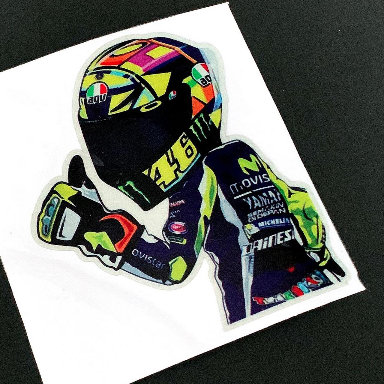 摩托车头盔镜片贴纸,马奎斯93同款46号罗西签名贴画