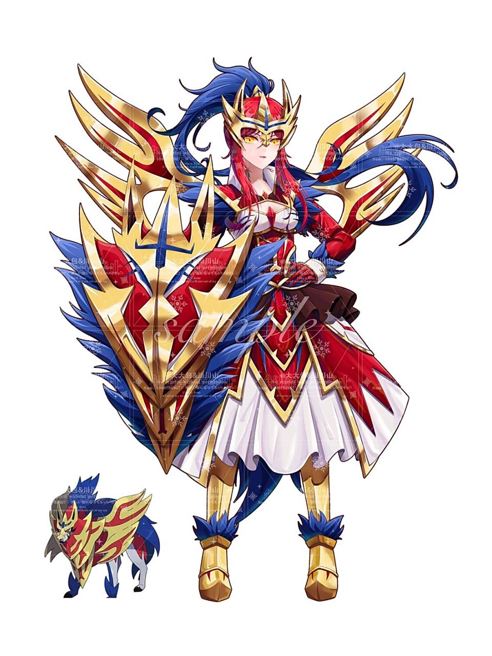 当神奇宝贝变成美女2|藏玛然特 画的是宝可梦剑盾的神兽藏玛然特拟人