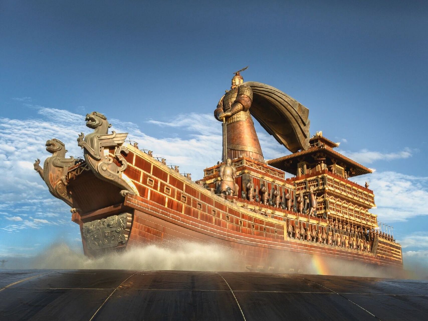 坐落于西安昆明池七夕公园内的汉武大帝像.