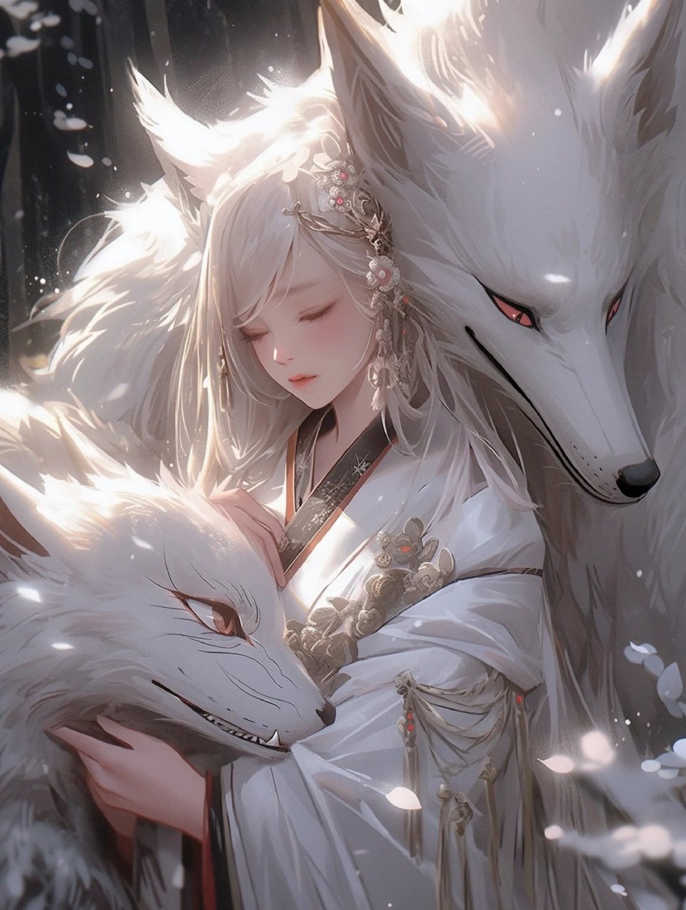 白狐少女︴唯美古风头像壁纸