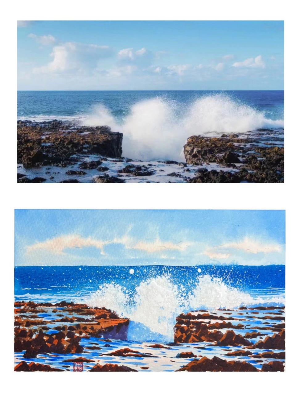 (三) 尺寸:16k 颜料:歌文 纸:遵爵 #水彩风景# #零基础水彩# #水彩画