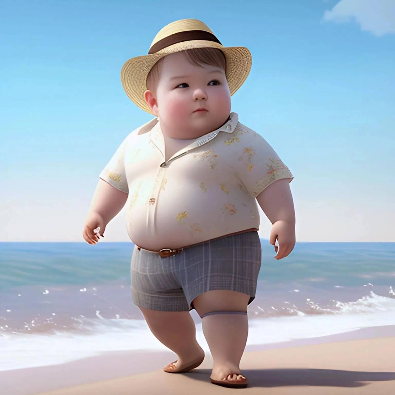 胖胖的男孩也可爱!