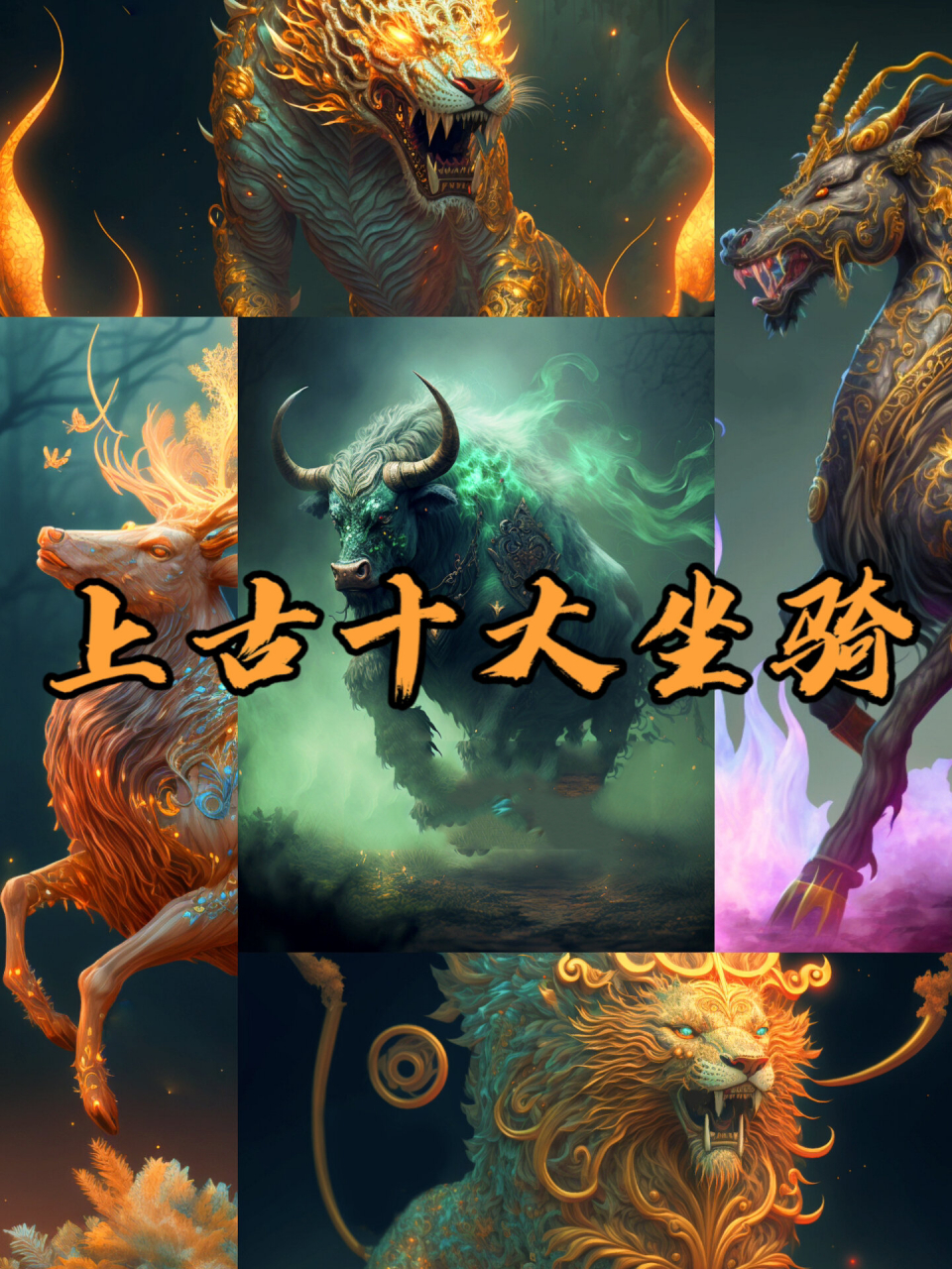 上古十大坐骑～(上) 1 狻猊:傳說中狻猊是龍生九子之一,排行老五,是一