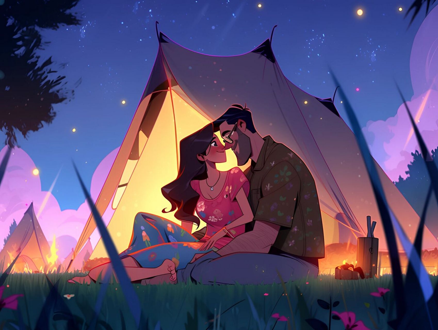露营的二人世界