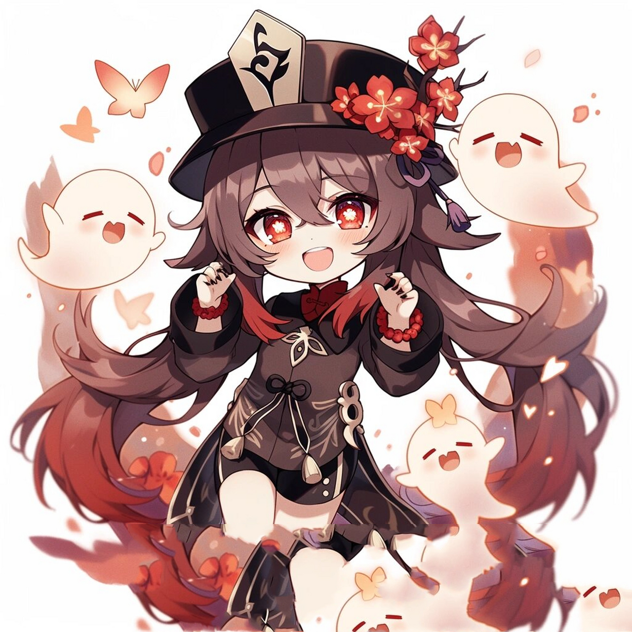 动漫头像 | 原神·q版胡桃 旅行者,要不要加入往生堂呀?