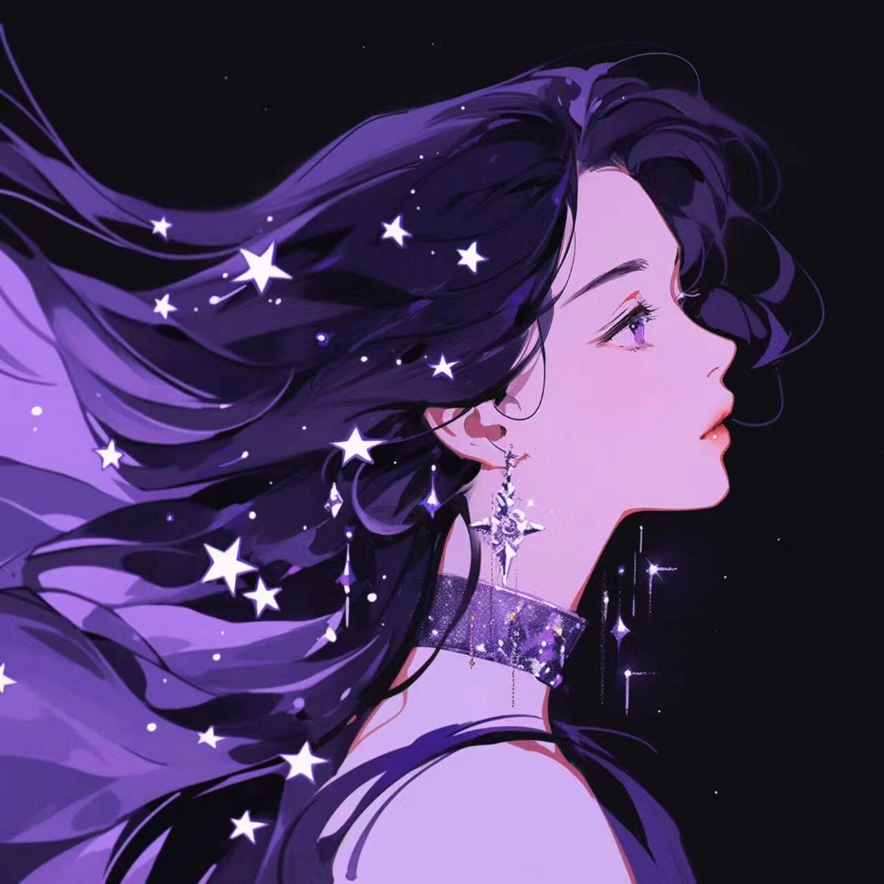 女生头像·夏夜繁星