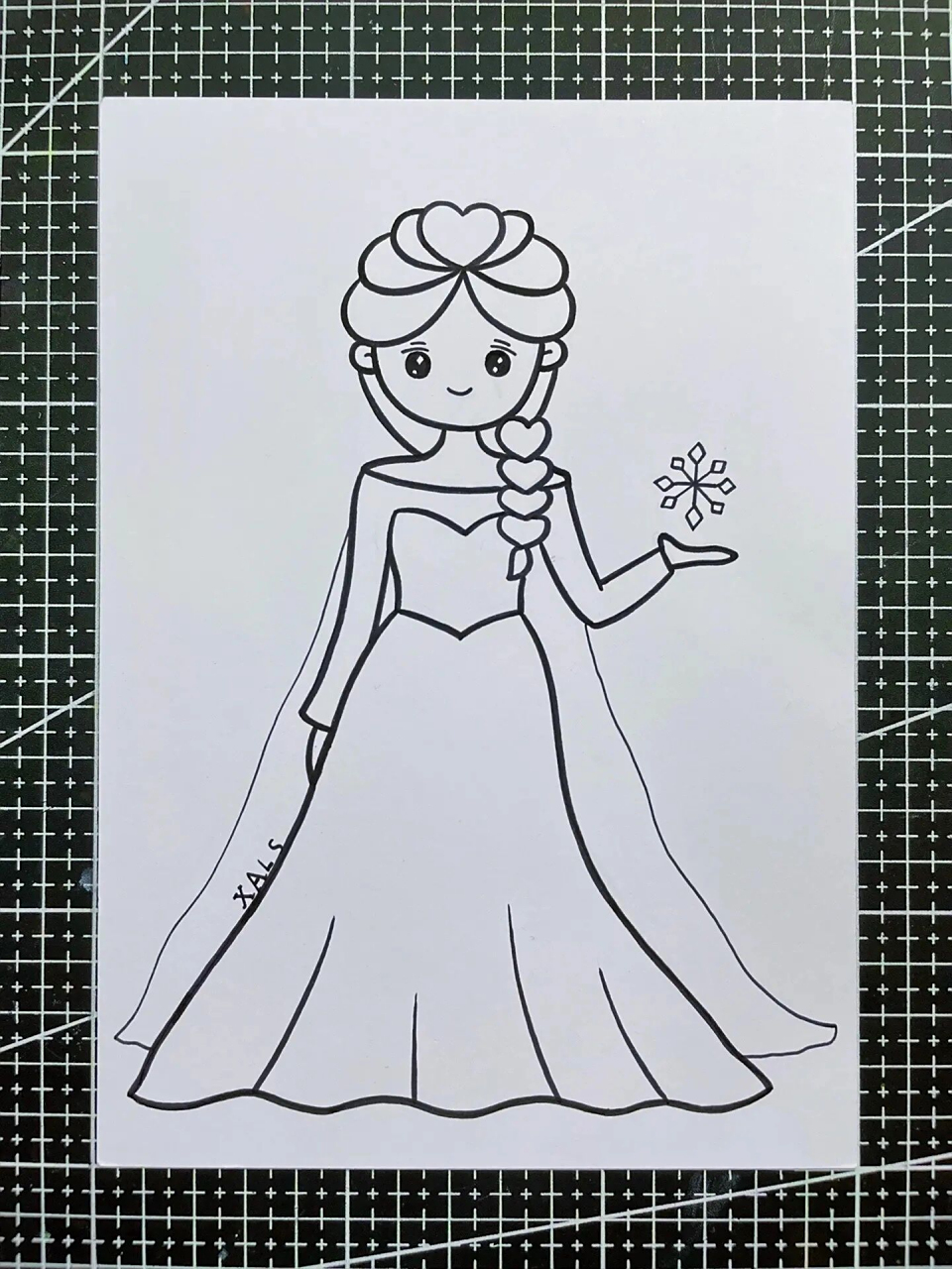 艾莎公主简笔画教程来啦!