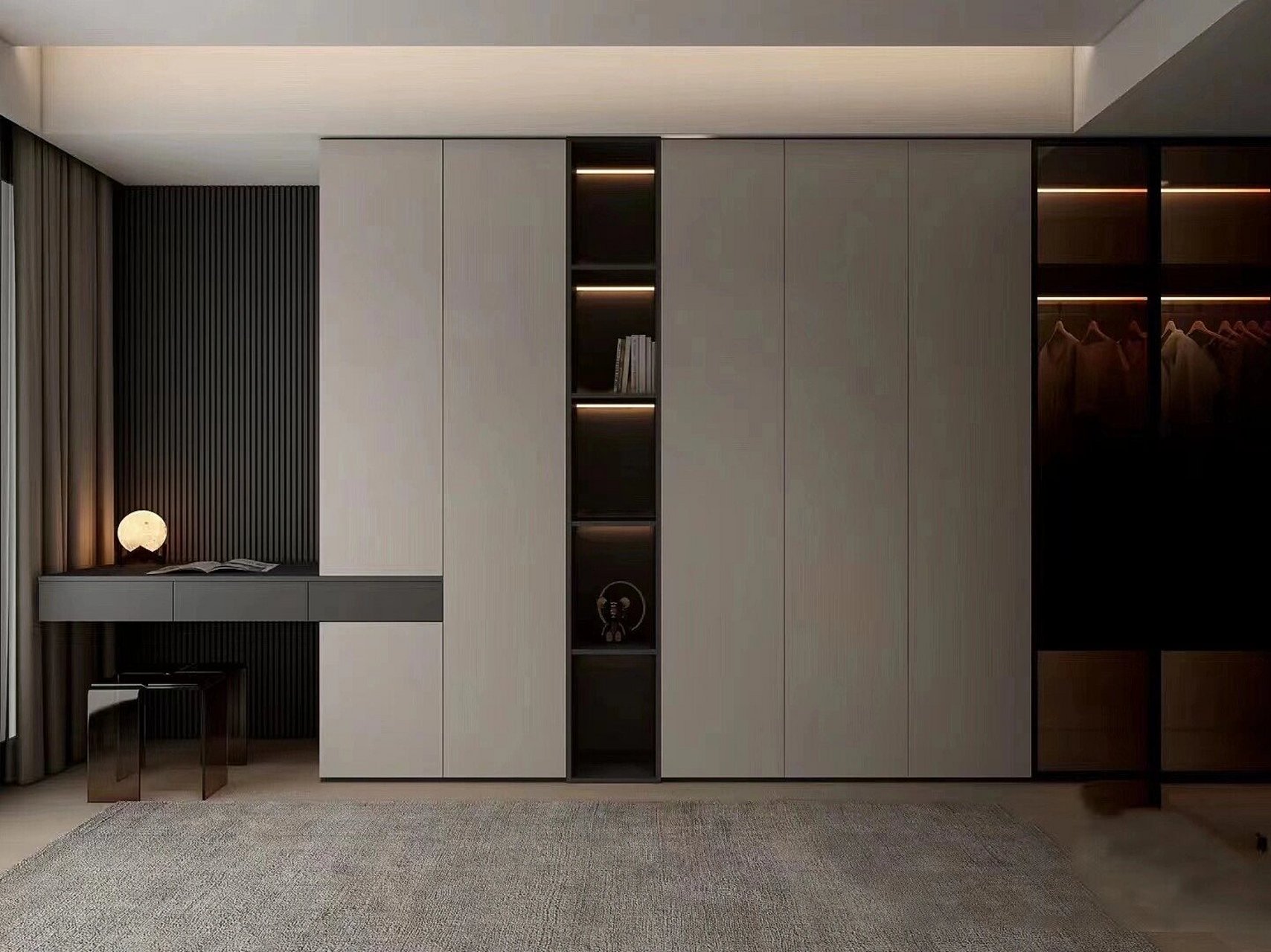 黑色肤感77爵士灰肤感 又精致又高冷又温馨7315 全屋定制|全案