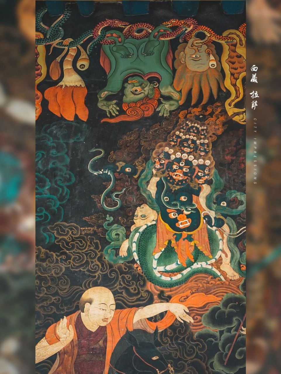 误入一小寺·降魔壁画惊艳|拉萨乃琼寺 这是个很小的寺庙,很多人都会