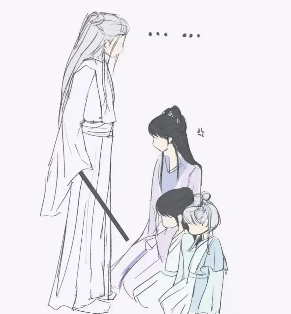 据说他俩忙着做家庭教育……  这漫画稿也太形象了 精准捕捉到了 相柳