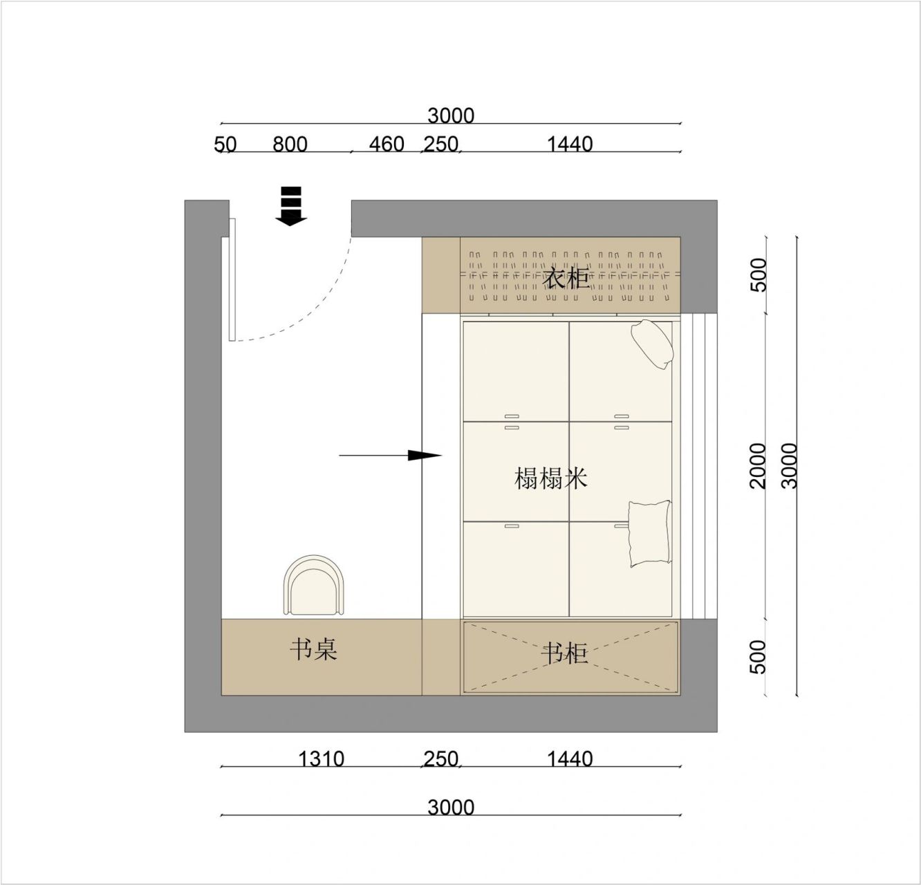 正方形套房设计平面图图片