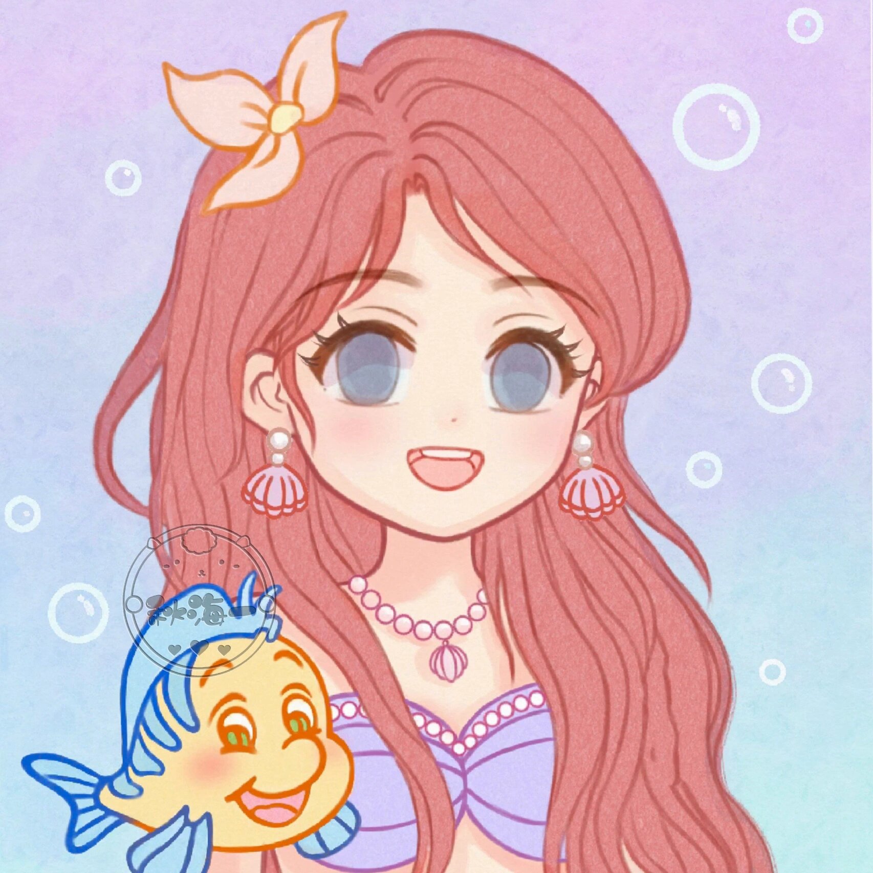 小美人鱼|迪士尼公主|q版头像