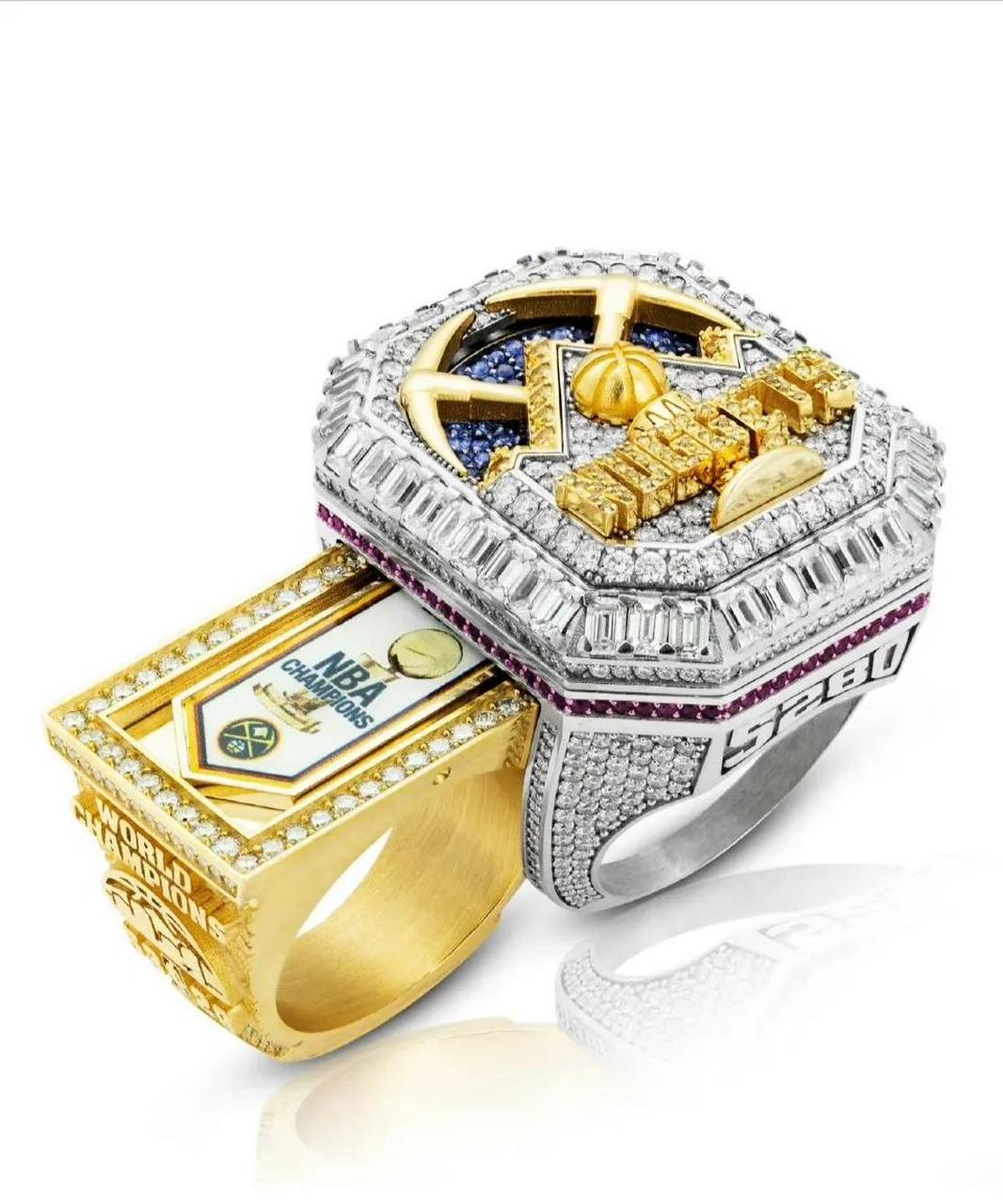 nba nba总冠军戒指,两把掘金铲有点帅!