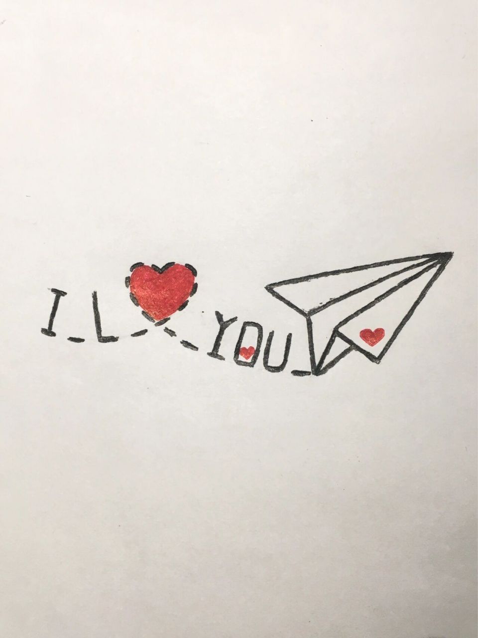 手残党学简笔画附教程99表白爱的纸飞机 手残党每天学简笔画附教程