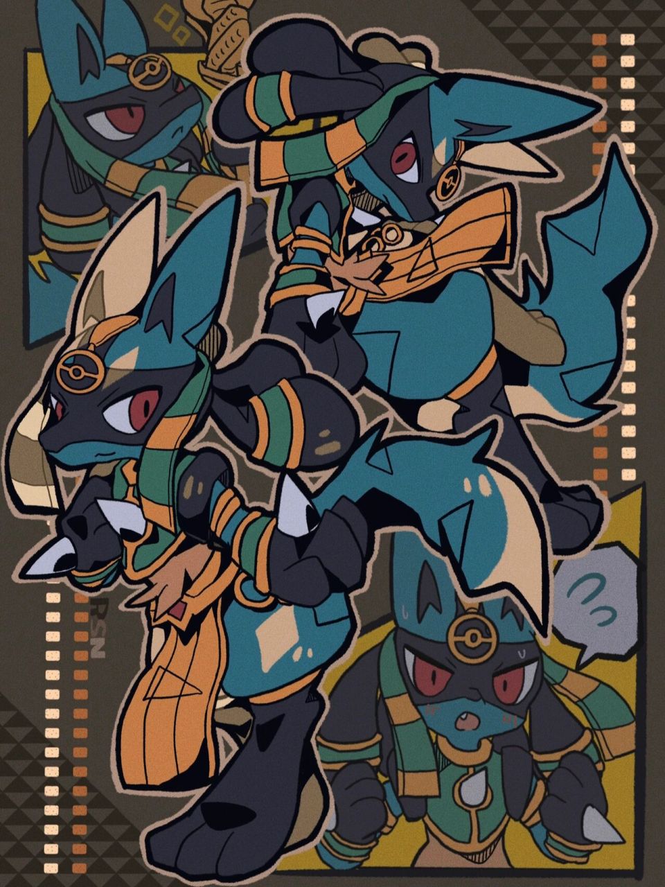 宝可梦插画分享·28|路卡利欧合集!帅又萌98 sr: 0815rsn_07