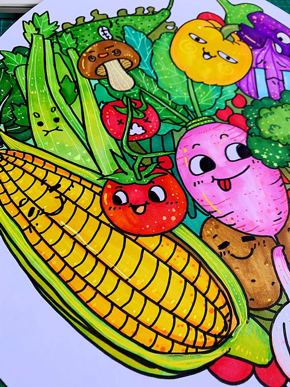 蔬菜乐园主题儿童画图片