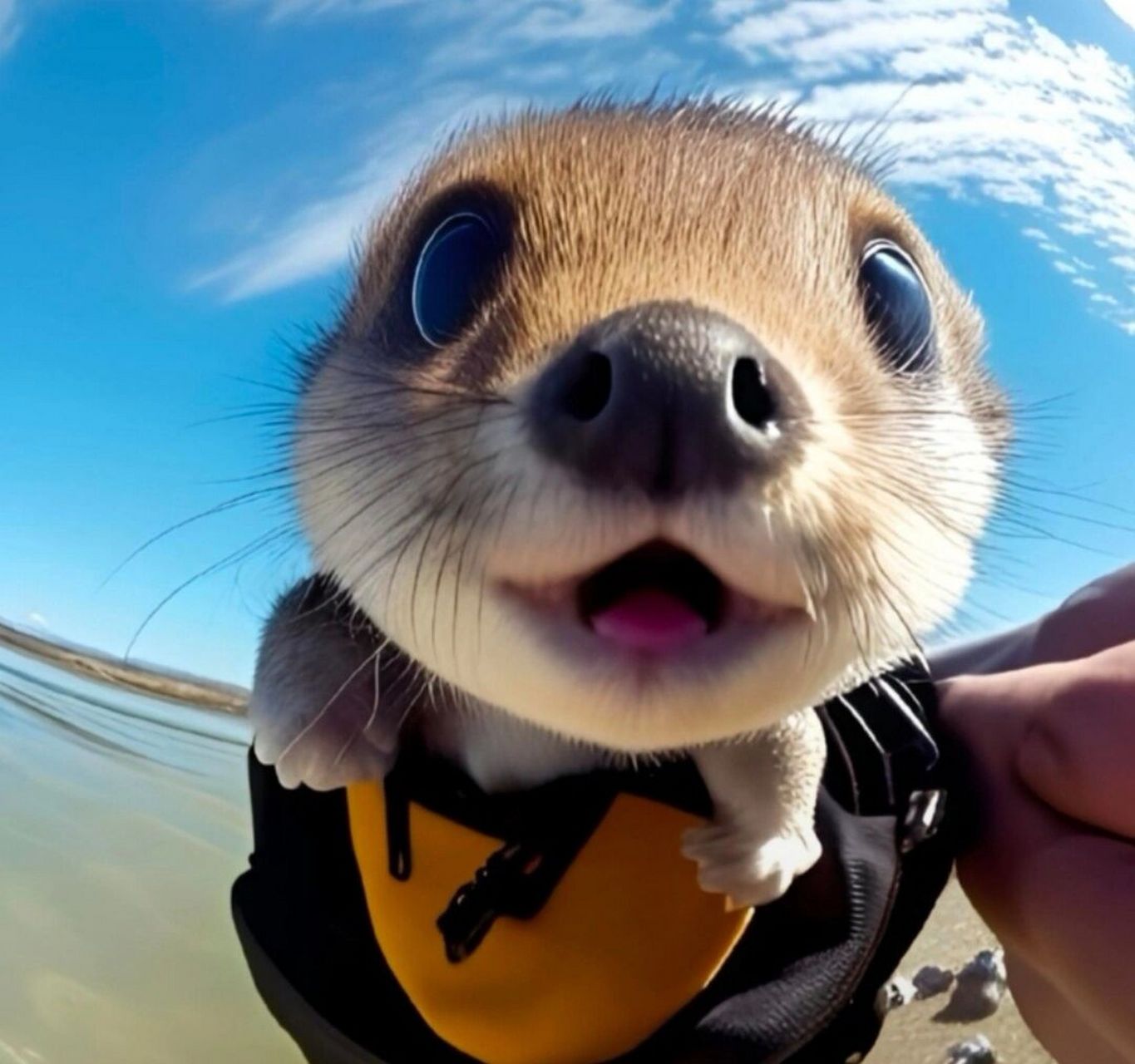 水獭宝宝头像 超可爱的水獭宝宝头像～可拿图