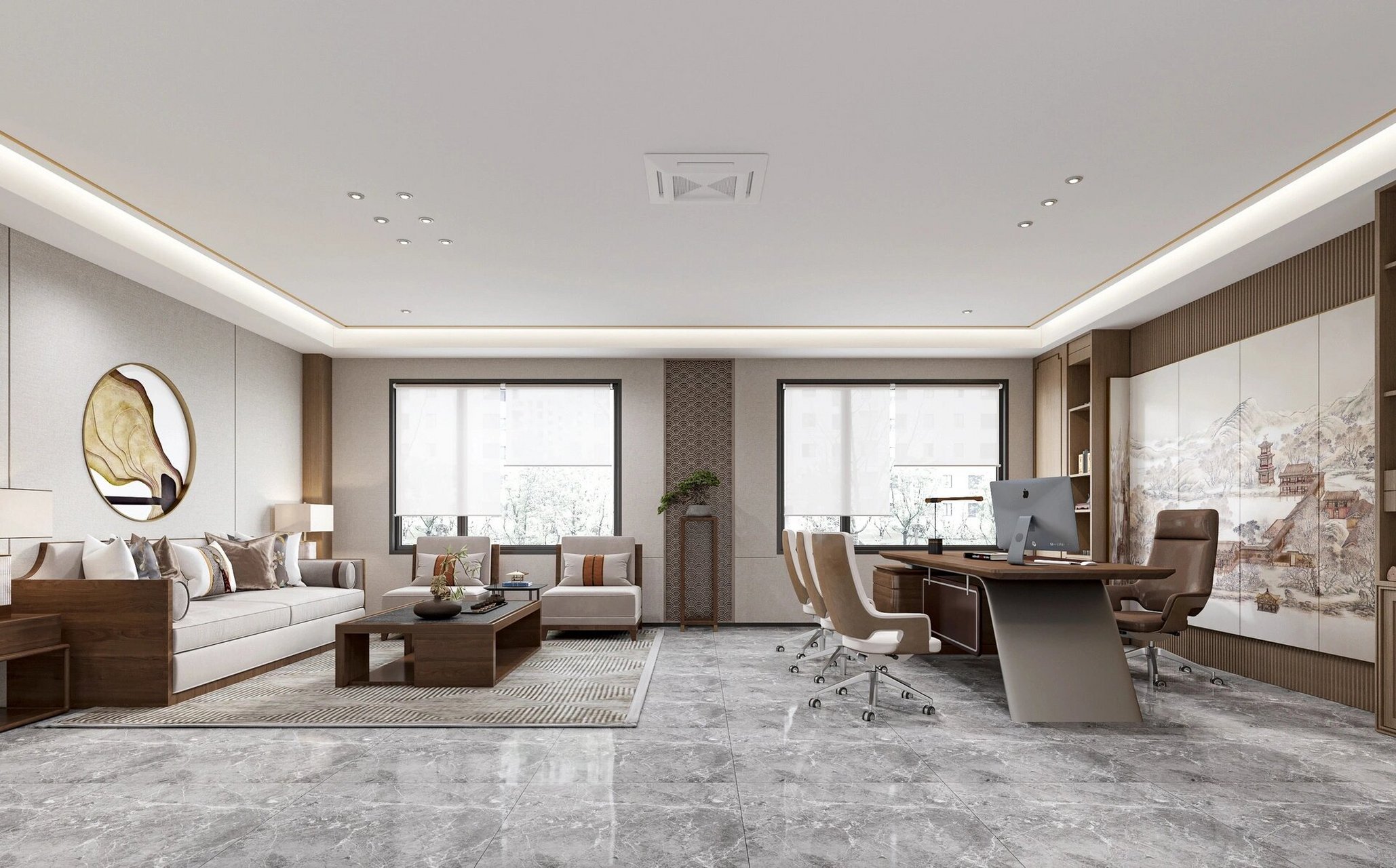 现代高端办公室装修设计案例分享 现代风高端办公室设计95追求现代