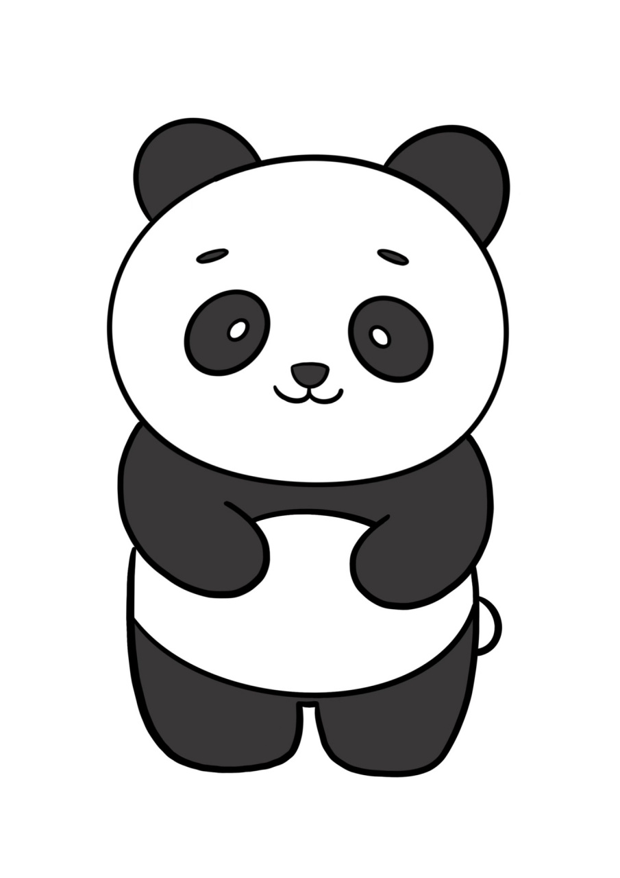 大熊猫简笔画步骤图图片
